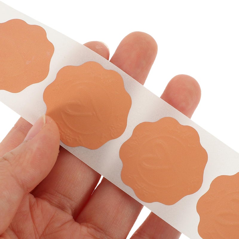 Embossed Self Adhesive Wedding Stickers Pink 3cm Roll Envelope Seal Labels - Image 5