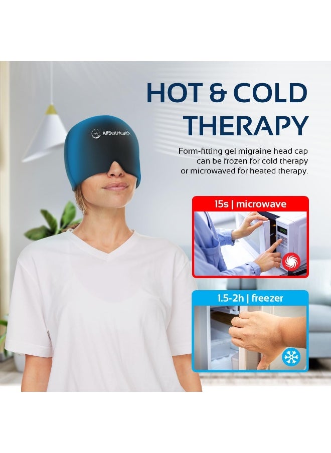 AllSett Health Migraine Relief Cap - Cold Headache Hat for Migraine | Headache Mask & Migraine Hat - Hot and Cold Therapy Cap for Puffy Eyes, Tension, Sinus and Stress Relief - pzsku/ZBF428EE9E0DD06CB7073Z/45/_/1740377440/ca11e767-fc61-41d1-b7d8-a679e9e6c87e