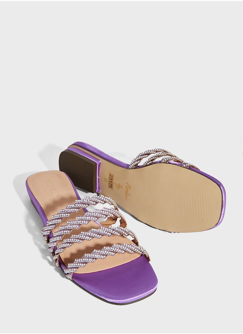 MENBUR Multi Straps Low Heel Flat Sandals  - Image 3