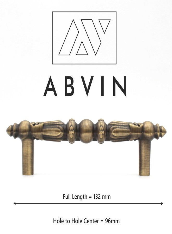 ABVIN Vintage Rajwadi Cabinet Drawer Furniture Pull Handle, Antique Brass Finish, Decorative Hardware - 1 Piece (5.2 inch) - Image 3