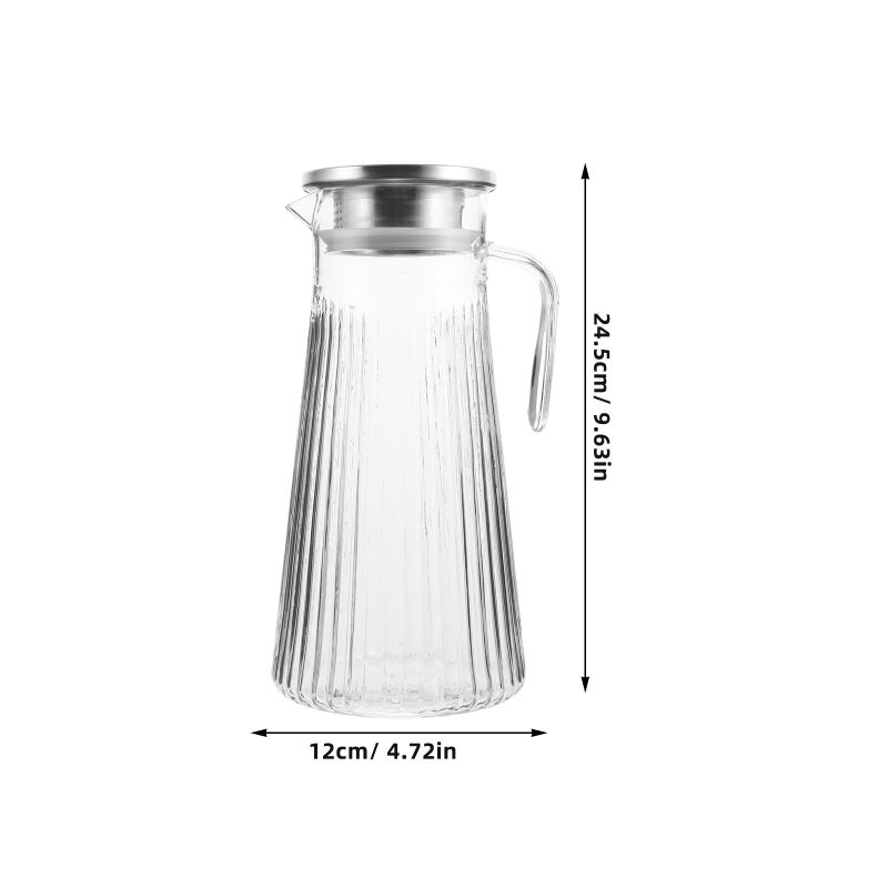 2pcs Beverage Pitcher With Lid For Iced Tea 1.5L Large Capacity Water Holder For Home Reusable Water Pitchers Holders Tea Kettle - Image 3