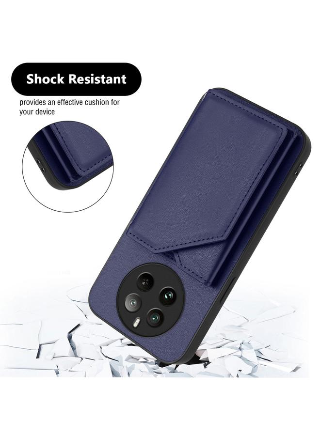 اس-توب جراب لهاتف Realme 12 Pro+ / 12 Pro Skin Feel جراب هاتف بأربعة فتحات للبطاقات مع حزام معصم - Image 3