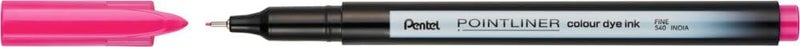 بنتل قلم Pentel S40 Pointliner، حبر صبغي ملون، سمك خط 0.4 مم، لون وردي (قلم واحد) - Image 2
