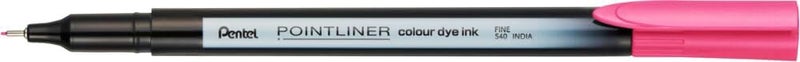 بنتل قلم Pentel S40 Pointliner، حبر صبغي ملون، سمك خط 0.4 مم، لون وردي (قلم واحد) - Image 1