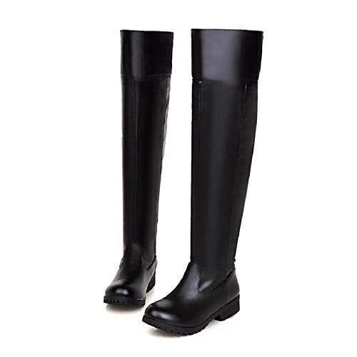 ACE SHOCK Men's Cosplay Boots Knee High Equestrian Riding Tall Boots Costume Shoes (10, Black) - Image 3