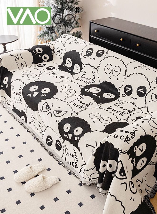 VAOdo 3 Seat Simple Spread Sofa Cover Soft Four Seasons Universal Sofa Cover For Cushion Sofa For Dog Cat Pet Sofa Cover Multifunctional Furniture Protective Cover 180*300 CM - Image 1