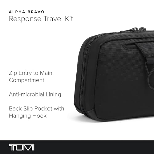 TUMI - Alpha Bravo Response Travel Kit - Men's Travel Organizer - Hanging Toiletry Bag - 6.3" X 9.5" X 3.5" - Black - Image 2
