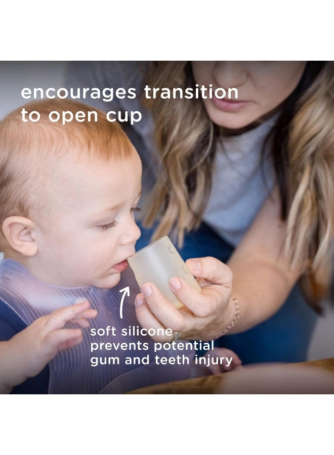 Olababy First Drinking Cup, Clear Sense 100% Silicone Learning Cup for Infants - Image 2