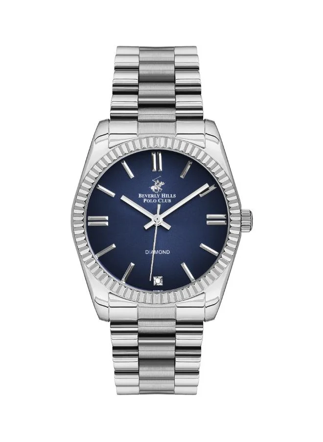 BEVERLY HILLS POLO CLUB BEVERLY HILLS POLO CLUB BP3172C.390 Men's Analog Display Watch & Metal Strap Silver