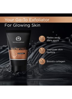 The Man Company Glow Pro Face Scrub For Skin Brightening 100Ml | Deep Cleansing | Removes Blackheads Excess Oil Dirt & Impurities | Paraben & Sls Free | All Skin Types  - Image 3