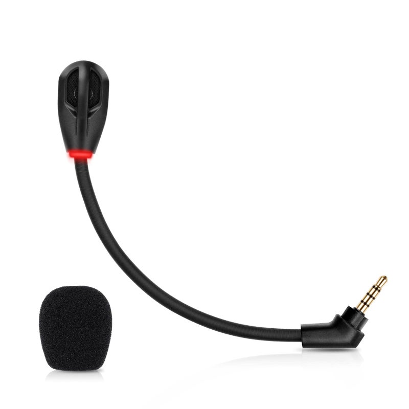 weishan Microphone Replacement for Kingston HyperX Cloud Flight/Flight S Wireless Gaming Headset, Detachable Mic Boom with LED Mute Indicator on PC PS5 PS4 Xbox Series X/S - Image 1
