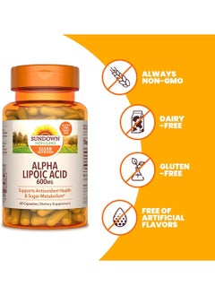 Sundown Super Alpha Lipoic Acid 600 Mg 60 Capsules  - Image 3