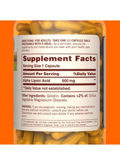 Sundown Super Alpha Lipoic Acid 600 Mg 60 Capsules  - Image 2
