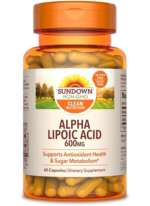 Sundown Super Alpha Lipoic Acid 600 mg, 60 Capsules