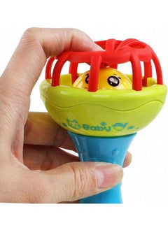 Manos Toddle Soft Ball & Dumbbell Teether Rattle Toy Pack of 2 - MulticolorInfant Toddler Rattle for Baby Girl/Baby boy  - Image 2