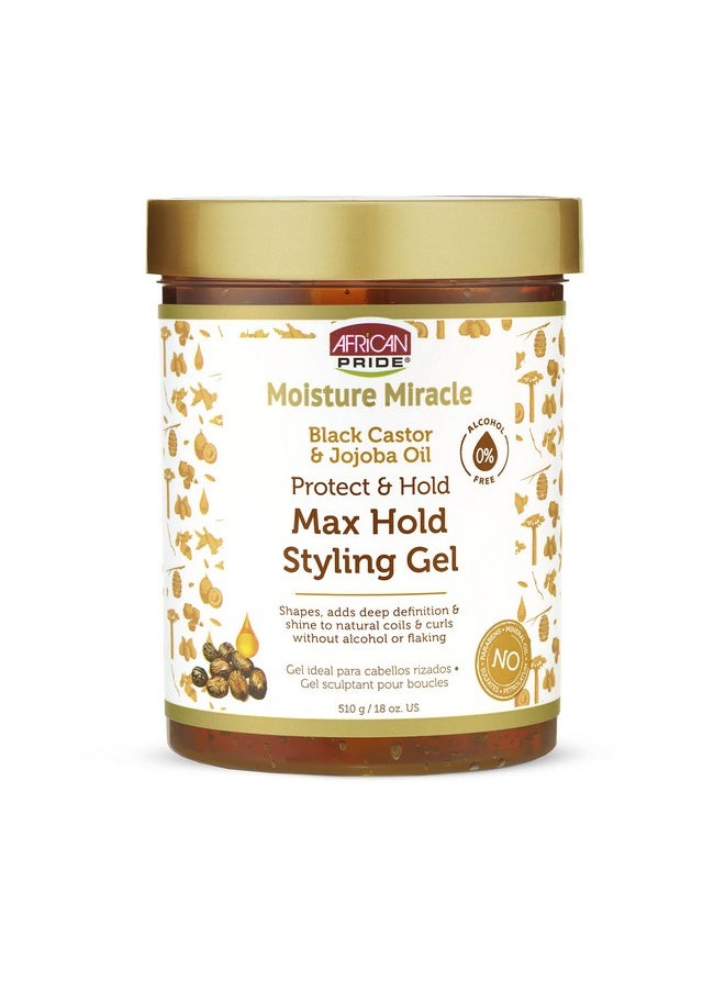 African Pride Frican Pride Moisture Miracle Protect & Hold Max Hold Styling Hair Gel (3 Pack) For Natural Coils & Curls 18 Oz  - Image 3