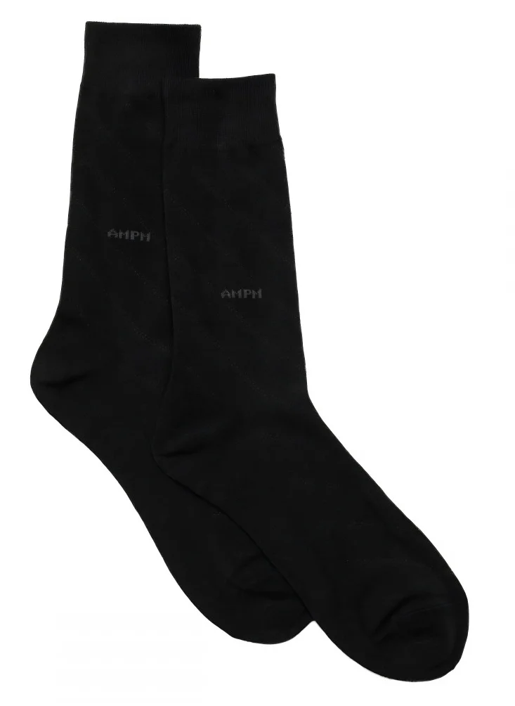AMPM MEN'S FORMAL SOCKS (PACK OF 6) - BLACK