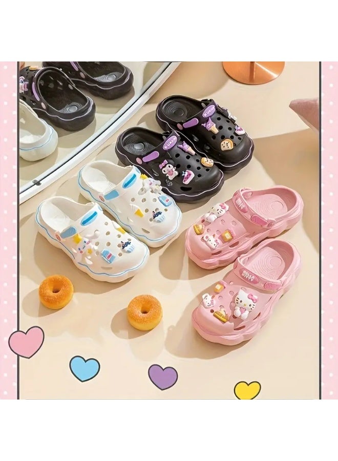 Sanrio Kuromi Slippers - Soft, Thick-Soled, Non-Slip, Casual, Beach, Garden Shoes for Girl and Women - DIY Design, Comfortable, Breathable, Sandals Style, Perfect for Outdoor Activities - Image 3