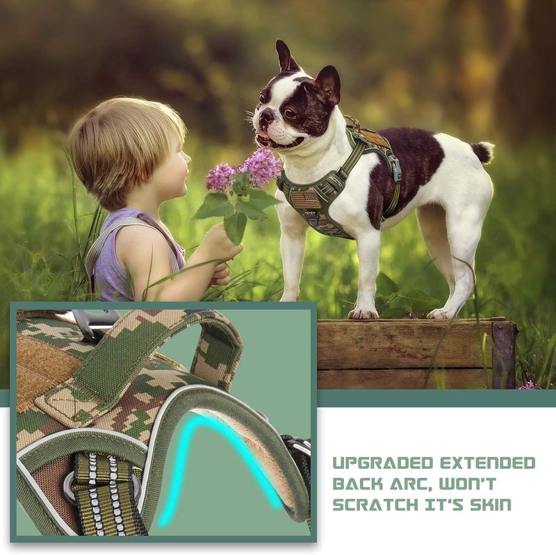 BUMBIN حزام تدريبي عسكري للكلاب الصغيرة من BUMBIN، بدون جر، مشهور على تطبيق تيك توك، عاكس للضوء، قابل للتعديل، باللون الأرجواني الداكن - Image 3