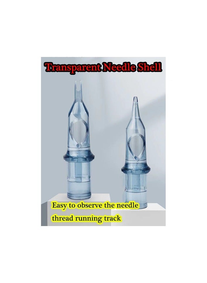 5 قطع من إبر الوشم للاستخدام مرة واحدة، إبر وشم دائرية معقمة آمنة ذات فتحة فضفاضة، مقاس 1203RS - Image 5