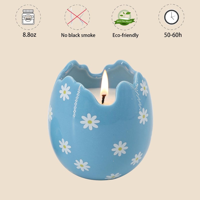 Lihome Easter Decor - Easter Eggs Scented Candle, Easter Gifts for Women, Lavender Candles(8.5oz) - Image 3