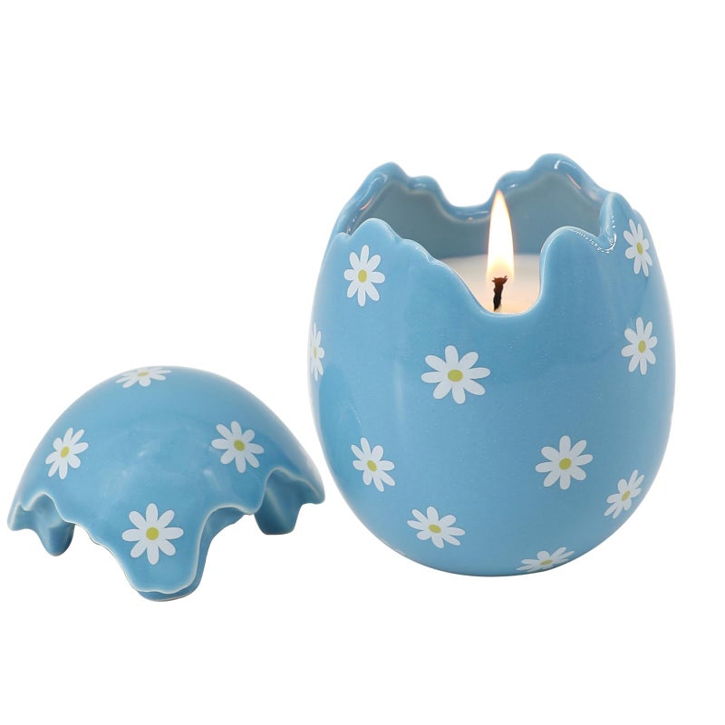 Lihome Easter Decor - Easter Eggs Scented Candle, Easter Gifts for Women, Lavender Candles(8.5oz) - Image 1
