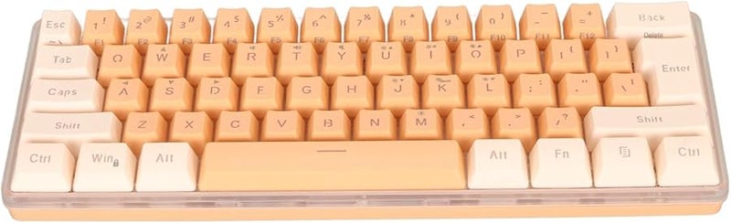 ZJchao 60 Percent Mini Gaming Keyboard 61 Keys RGB Wired Compact For Typist Yellow Orange - Image 4
