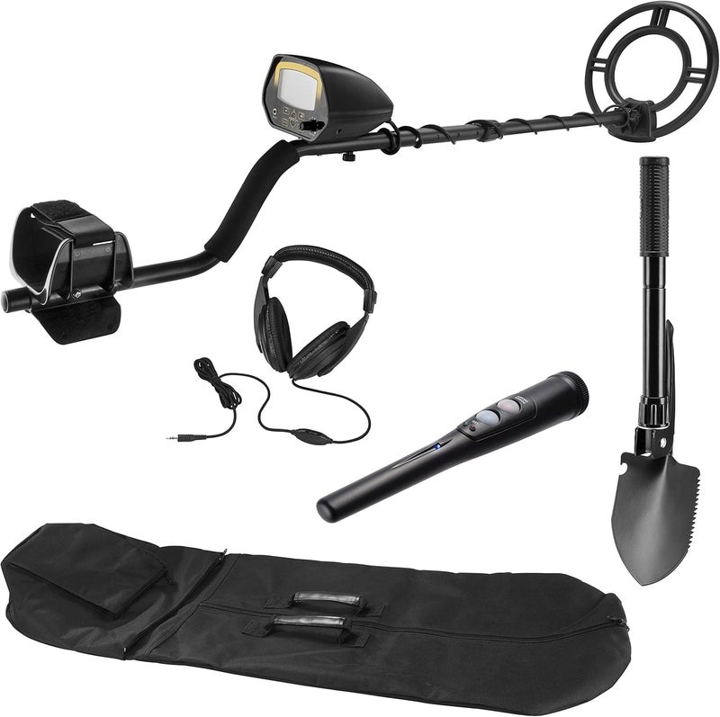 BARSKA Barska Winbest Pursuit200 Metal Detector Field Kit with LCD Display Wand Detector Headphone Shovel and Soft Case - Image 1