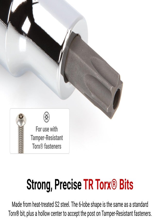 TEKTON 1/2 Inch Drive x TR27 Tamper-Resistant Torx Bit Socket | SHB27227 - Image 3
