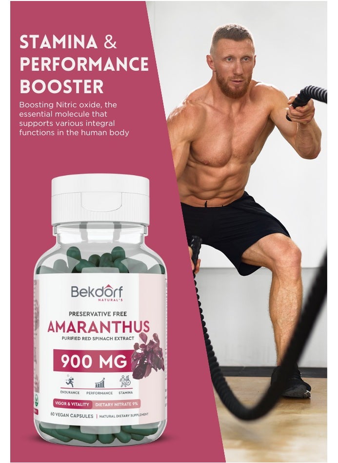 Bekdorf - Amaranthus Purified Red spinach Extract Vigor And Vitality- 60 Vegan Capsules - Image 1