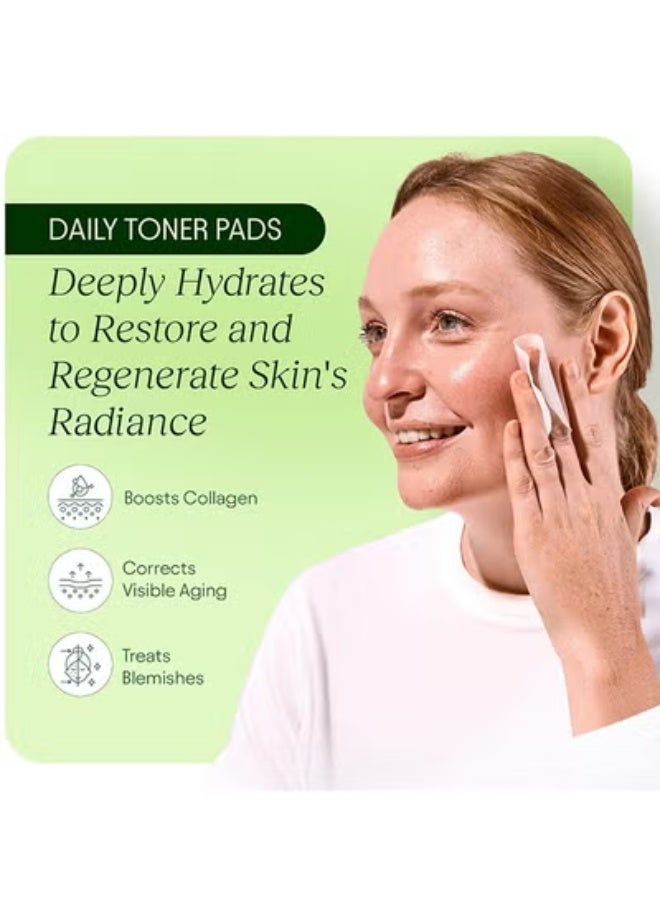 JiYu Toning Polish Pads - Korean Skincare For Dark Spots, Wrinkles & Dull Skin - Hydrating Facial Treatment With Snail Mucin, Niacinamide, Peptides & Centella - 100 Counts - Image 2