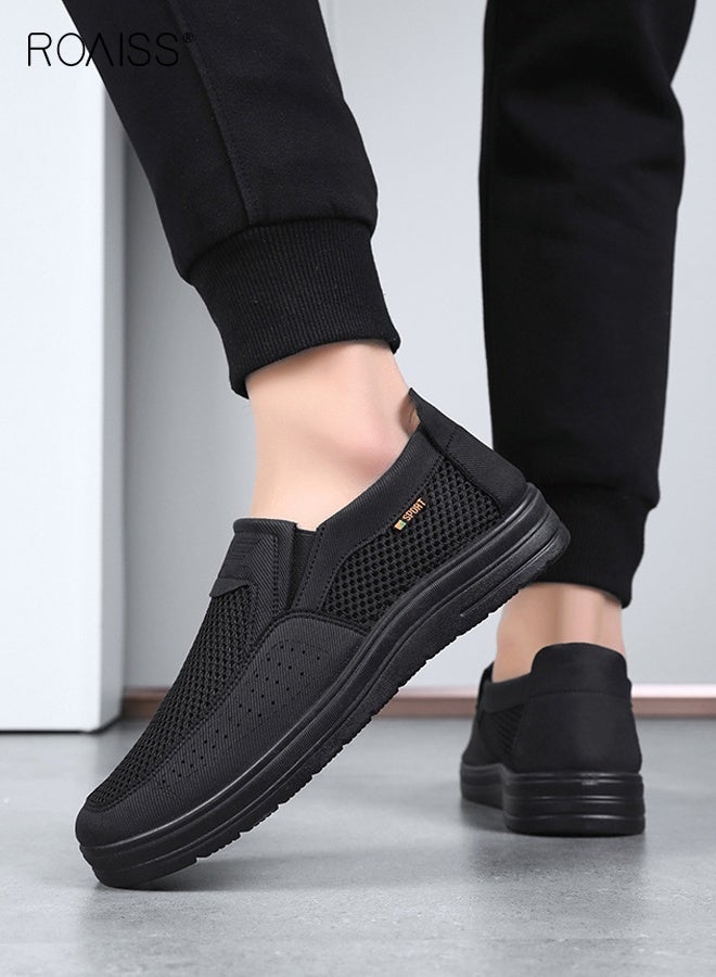 رويس أحذية رياضية رجالية مريحة قابلة للتنفس من القماش الشبكي، أحذية خفيفة الوزن للمشي، أحذية رياضية خارجية - Image 1