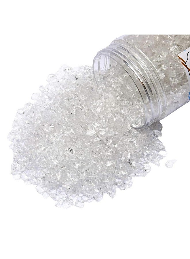 R H LIFESTYLE R H LIFESTYLE Crushed Glass/Fire Pits for Resin Art High Luster Fire Glass Used Specially for Resin Art/Geode Art Fire Pit Crafts (Aqua Clear 4mm, 400G) - Image 3