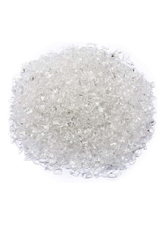 R H LIFESTYLE R H LIFESTYLE Crushed Glass/Fire Pits for Resin Art High Luster Fire Glass Used Specially for Resin Art/Geode Art Fire Pit Crafts (Aqua Clear 4mm, 400G) - Image 1