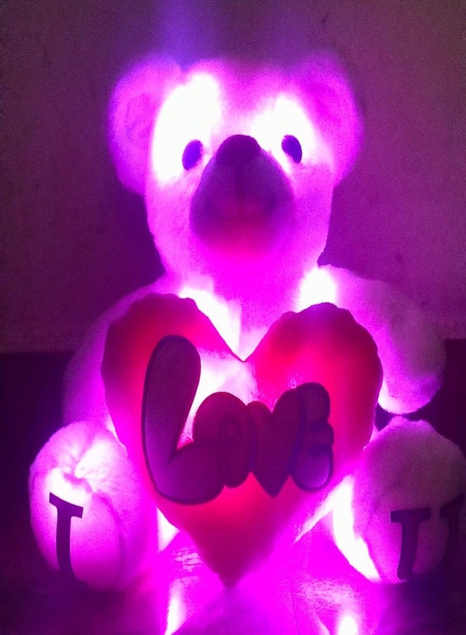 TechMax Solution Pink Lighting Plushie Teddybear Soft Toy, Valentine Gift - Image 5