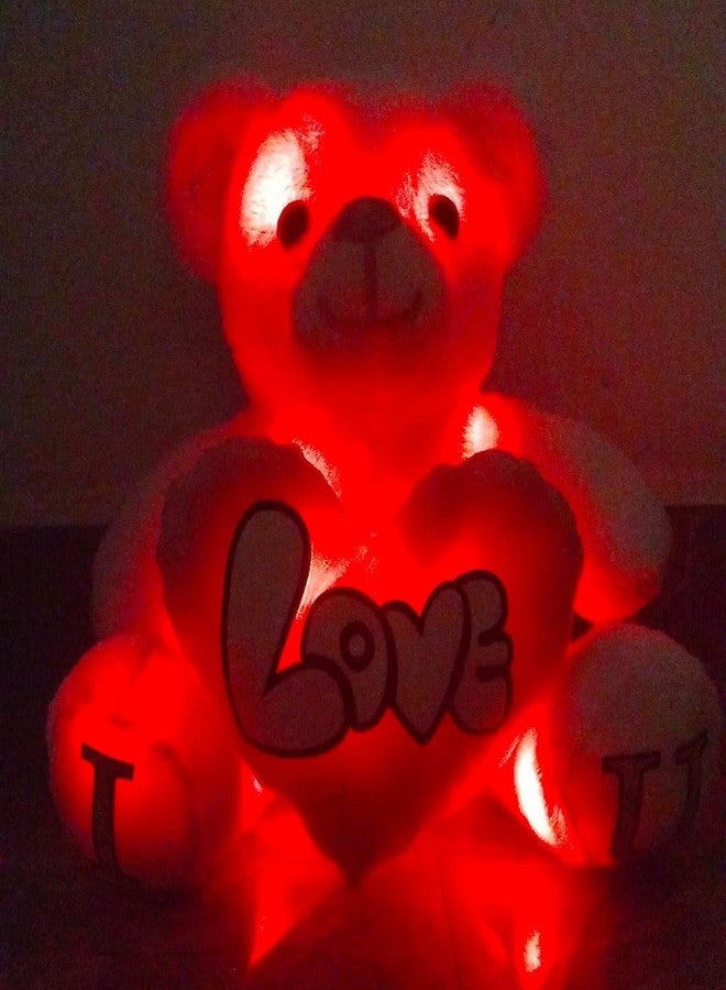 TechMax Solution Pink Lighting Plushie Teddybear Soft Toy, Valentine Gift - Image 3