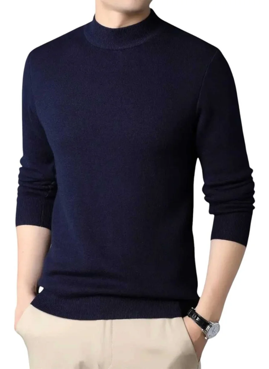 Tezzgelsin 3-Pack Men's Non-Pilling Half Turtleneck Knitwear Sweater Half Turtleneck Knitwear Sweater