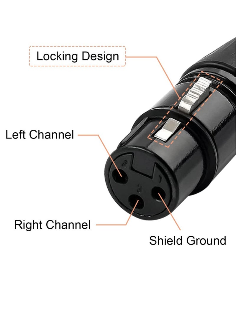 KASTWAVE - 10 PCS XLR Connector, 5 Male and 5 Female XLR Mic Microphone Connector, 3 Pins Ultra-Low Noise Microphone and High Conductivity Audio Socket - Image 1