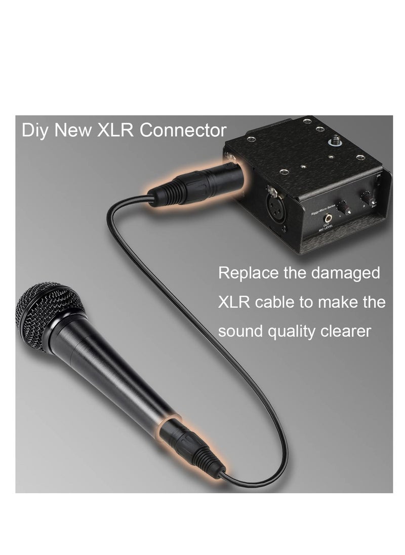 KASTWAVE - 10 PCS XLR Connector, 5 Male and 5 Female XLR Mic Microphone Connector, 3 Pins Ultra-Low Noise Microphone and High Conductivity Audio Socket - Image 1