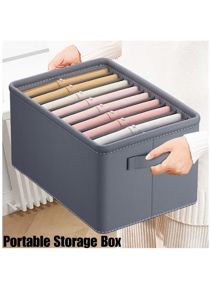 AAS ECOM Wardrobe Clothes Organizers and Storage - 6PCS Cloth Organizer with 6 Grids- Cloth Storage Organizer Boxes- 35L Fabric Bedroom Closet Organizer- Organizer Box Storage - Image 2