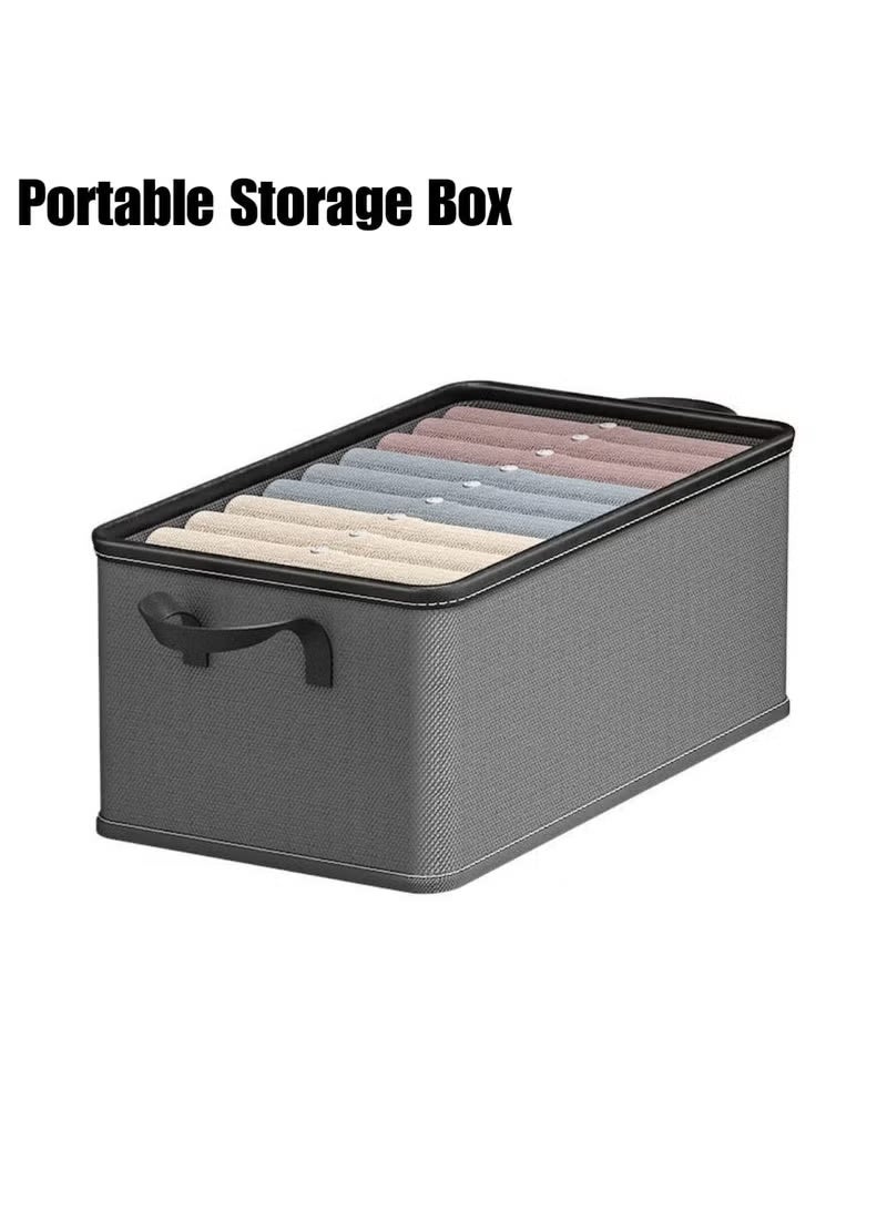 AAS ECOM Wardrobe Clothes Organizers and Storage - 6PCS Cloth Organizer with 6 Grids- Cloth Storage Organizer Boxes- 35L Fabric Bedroom Closet Organizer- Organizer Box Storage - Image 3