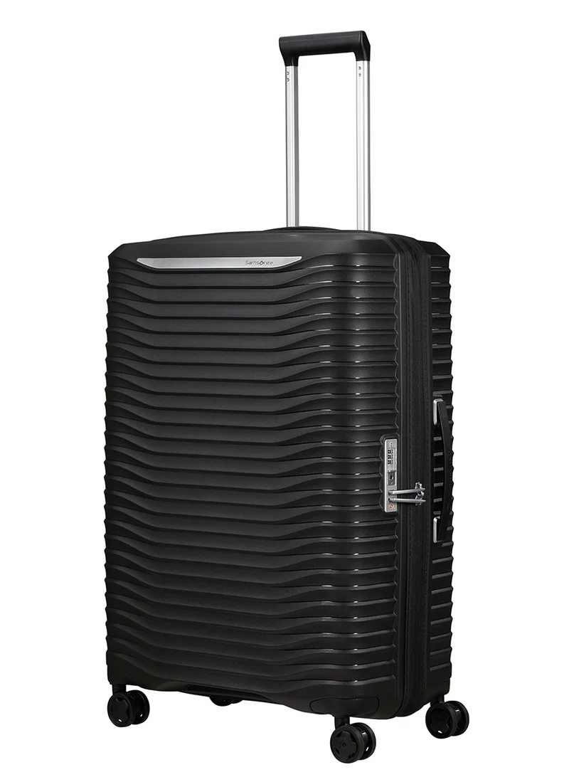 سامسونايت Upscape Suitcase Check-In Size 75 cm / 28 inch, 4 Spinner Wheels, Polypropylene, Black|Inner Mesh Pocket|Expandable|Removable Divider|TSA Lock - 10 Years International Warranty