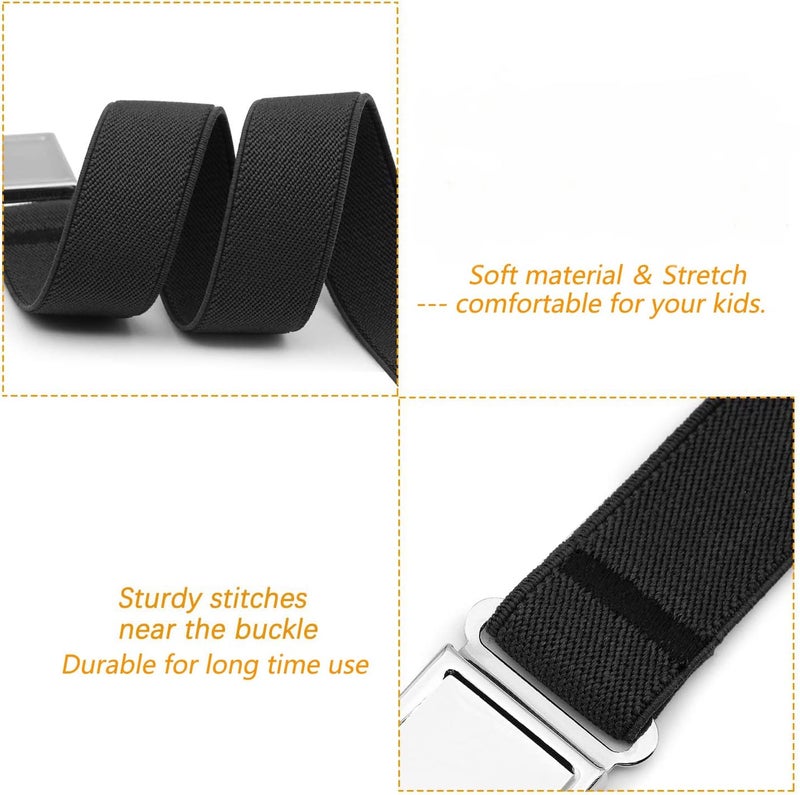 Jas. Good Kids Adjustable Magnetic Belt Boys Girls Elastic Belt with Easy Magnetic Buckle for Back to School Girls - Image 4