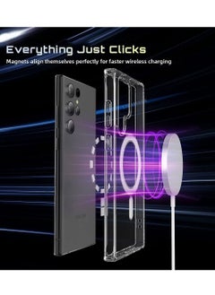 glassology Samsung Galaxy S23 Ultra Clear Magsafe Silicon  Case , Slim & Protective Design, with Superior Camera Protection Bump Back Cover Case  - Image 2