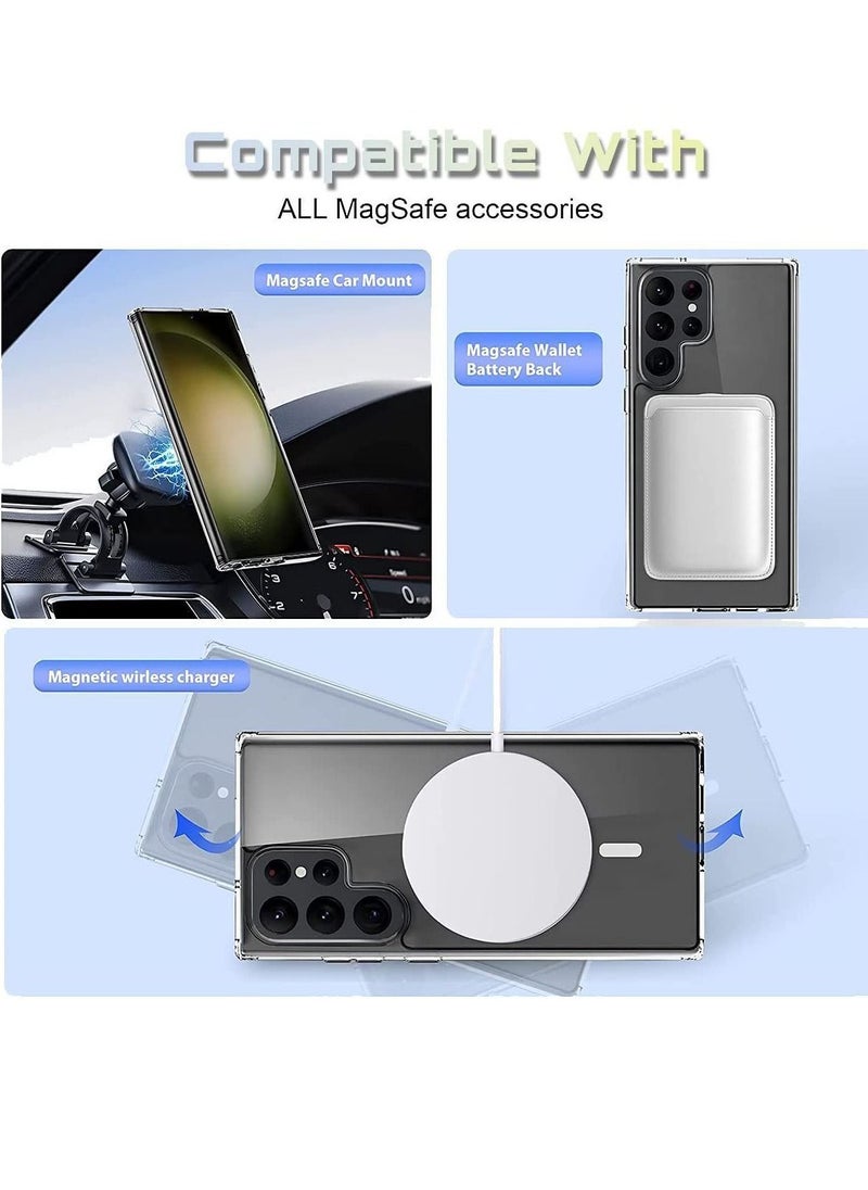 glassology Samsung Galaxy S23 Ultra Clear Magsafe Silicon  Case , Slim & Protective Design, with Superior Camera Protection Bump Back Cover Case  - Image 4