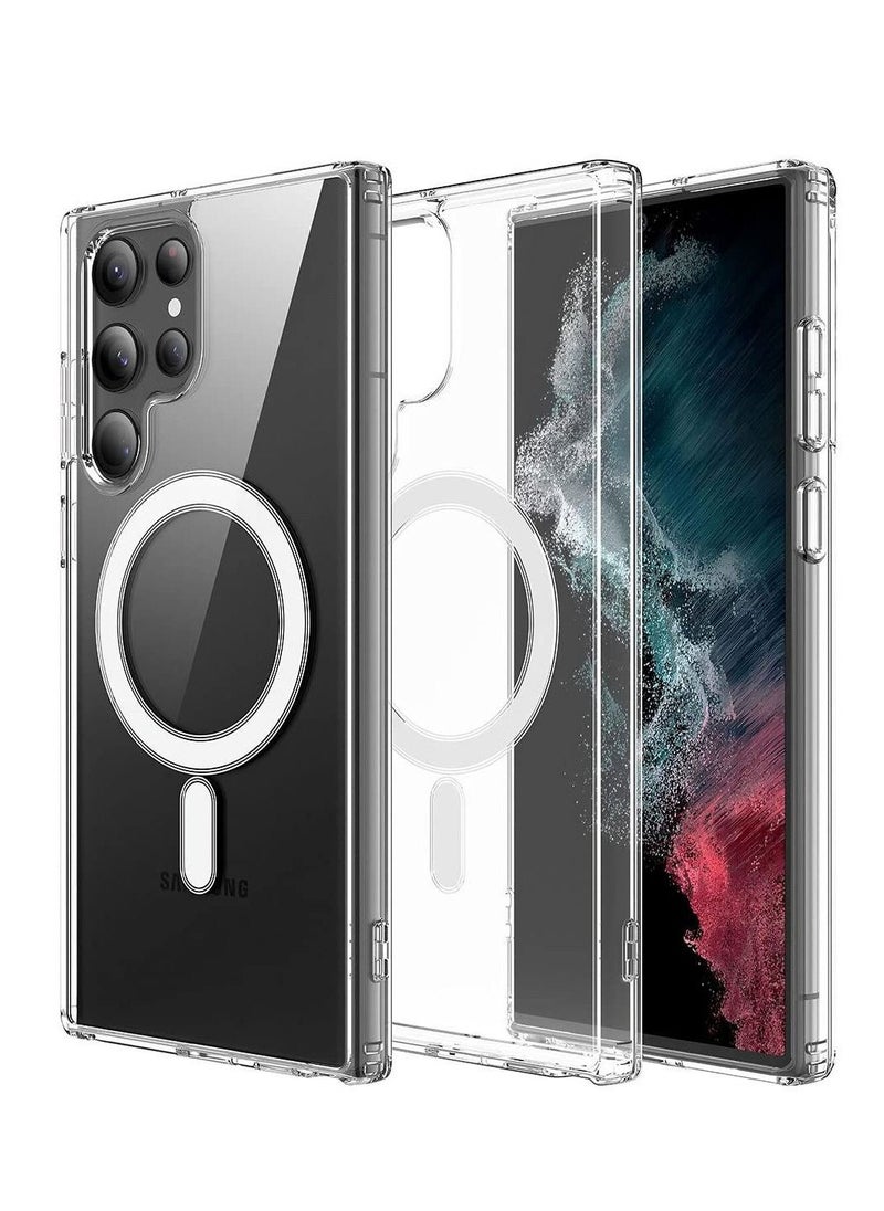 glassology Samsung Galaxy S23 Ultra Clear Magsafe Silicon  Case , Slim & Protective Design, with Superior Camera Protection Bump Back Cover Case  - Image 1