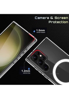 glassology Samsung Galaxy S23 Ultra Clear Magsafe Silicon  Case , Slim & Protective Design, with Superior Camera Protection Bump Back Cover Case  - Image 5