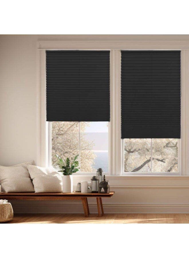 Y&D Pleated Window Blinds,Temporary Window Shades Cordless Light Filtering Pleated Paper Shades Room Darkening Blinds for Home Bedroom Office /2 PCS 36 x 72 in - Image 2