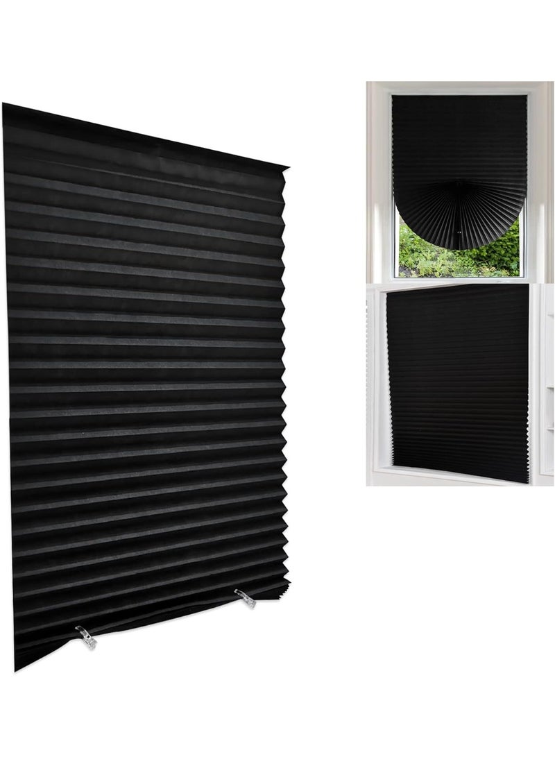 Y&D Pleated Window Blinds,Temporary Window Shades Cordless Light Filtering Pleated Paper Shades Room Darkening Blinds for Home Bedroom Office /2 PCS 36 x 72 in - Image 1