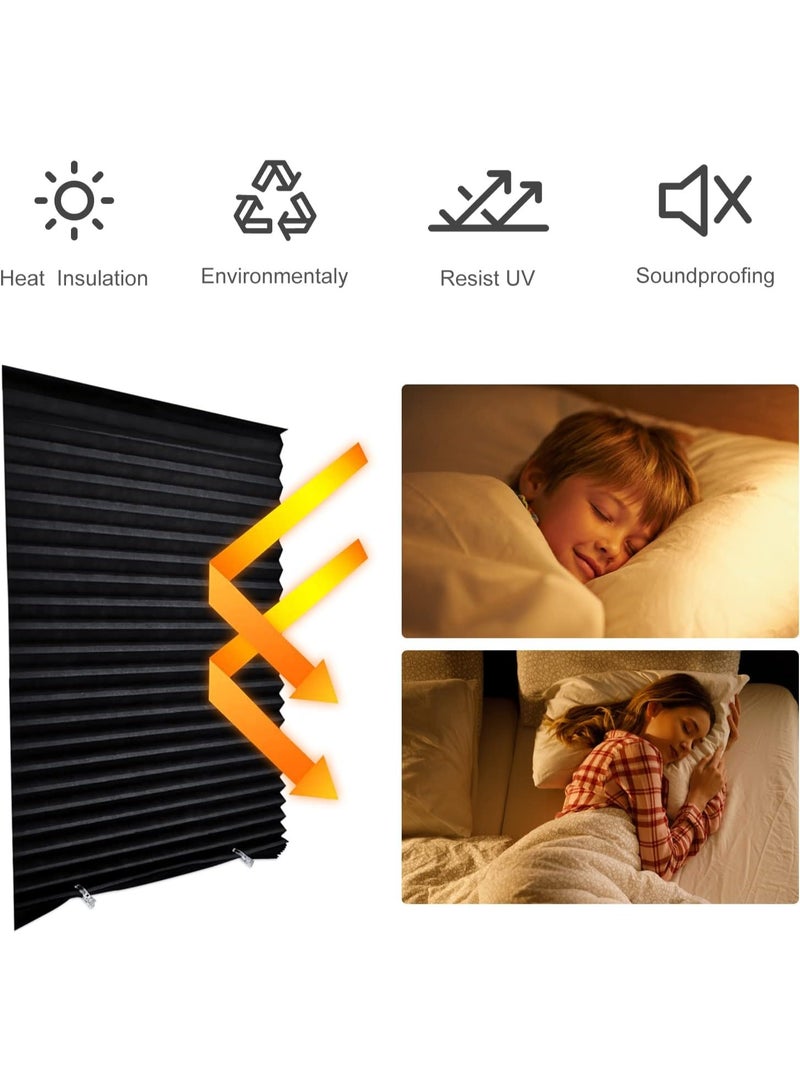 Y&D Pleated Window Blinds,Temporary Window Shades Cordless Light Filtering Pleated Paper Shades Room Darkening Blinds for Home Bedroom Office /2 PCS 36 x 72 in - Image 4